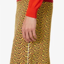 Marni Geometric-print Relaxed-fit High-rise Woven-knit Trousers -Default Template 4 R04162787 MAIZE ALT04