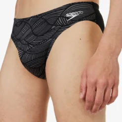 Speedo Allover 7cm Graphic-print Swim Briefs -Default Template 4 R04163355 BLACKUSACHARCOAL ALT04