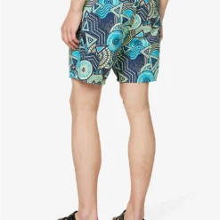 Speedo Watershort 45cm Geo-print Recycled-polyester Swim Shorts -Default Template 4 R04163357 NAVYAQSPRITZWHITE ALT03