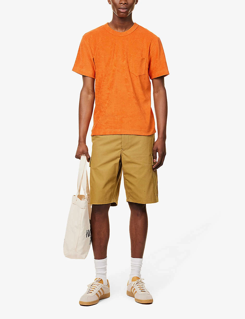 Towel-texture Patch-pocket Cotton-blend T-shirt 2 Towel-texture Patch-pocket Cotton-blend T-shirt - Image 2