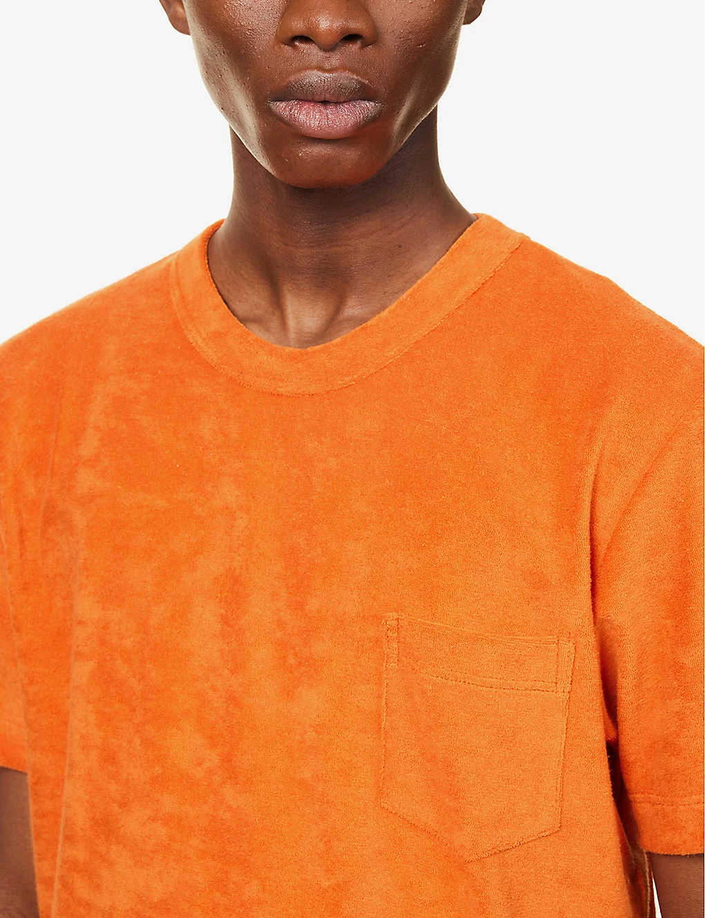 Towel-texture Patch-pocket Cotton-blend T-shirt 5 Towel-texture Patch-pocket Cotton-blend T-shirt - Image 5