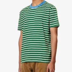 Boogie Contrast-trim Striped Cotton-jersey T-shirt 7 Boogie Contrast-trim Striped Cotton-jersey T-shirt -Default Template 4 R04164477 MEZCALGREEN ALT02
