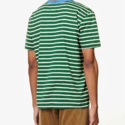 Boogie Contrast-trim Striped Cotton-jersey T-shirt 8 Boogie Contrast-trim Striped Cotton-jersey T-shirt -Default Template 4 R04164477 MEZCALGREEN ALT03