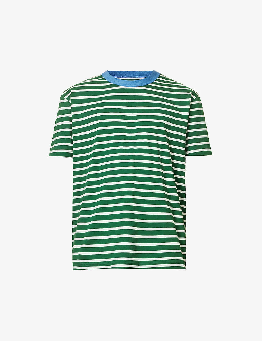 Boogie Contrast-trim Striped Cotton-jersey T-shirt 1 Boogie Contrast-trim Striped Cotton-jersey T-shirt