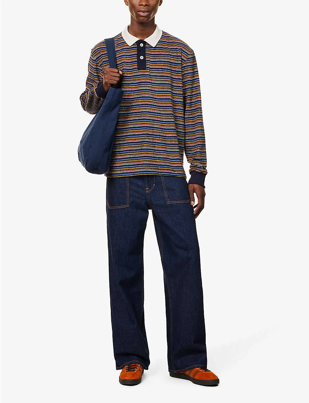 Stardust Striped-pattern Cotton-blend Rugby Shirt 2 Stardust Striped-pattern Cotton-blend Rugby Shirt - Image 2