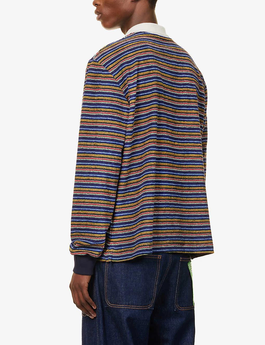 Stardust Striped-pattern Cotton-blend Rugby Shirt 4 Stardust Striped-pattern Cotton-blend Rugby Shirt - Image 4