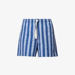 Smiling Striped Stretch-cotton Shorts