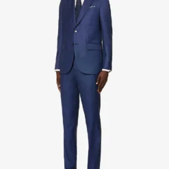 PAUL SMITH Dot Single-breasted Regular-fit Wool Suit -Default Template 4 R04165089 INKYBLUE ALT02
