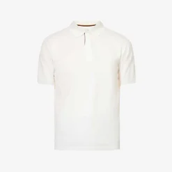 PAUL SMITH Striped-placket Regular-fit Cotton-piqué Polo Shirt