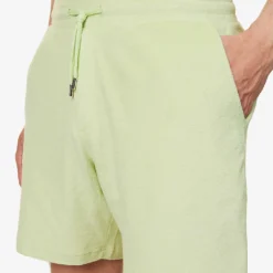 Terry-toweling Texture Cotton-blend Shorts -Default Template 4 R04167481 COTTONGREEN ALT04