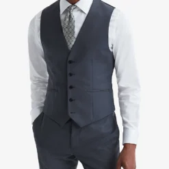 Reiss Fine Darted Slim-fit Wool Waistcoat -Default Template 4 R04168883 AIRFORCEBLUE ALT02