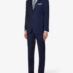 CORNELIANI Super 130s Single-breasted Regular-fit Wool Suit -Default Template 4 R04170932 BLUE ALT02