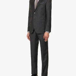 CORNELIANI Super 130s Single-breasted Slim-fit Wool Suit -Default Template 4 R04170933 MIDGREY ALT02