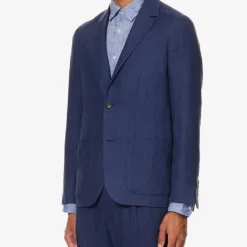 Sunspel Notched-lapel Single-breasted Regular-fit Linen Blazer -Default Template 4 R04171014 LIGHTNAVY ALT02