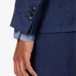 Sunspel Notched-lapel Single-breasted Regular-fit Linen Blazer -Default Template 4 R04171014 LIGHTNAVY ALT05