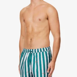 Bjorn Borg Print Striped Swim Shorts 7 Bjorn Borg Print Striped Swim Shorts -Default Template 4 R04172920 TEALWHITE ALT02