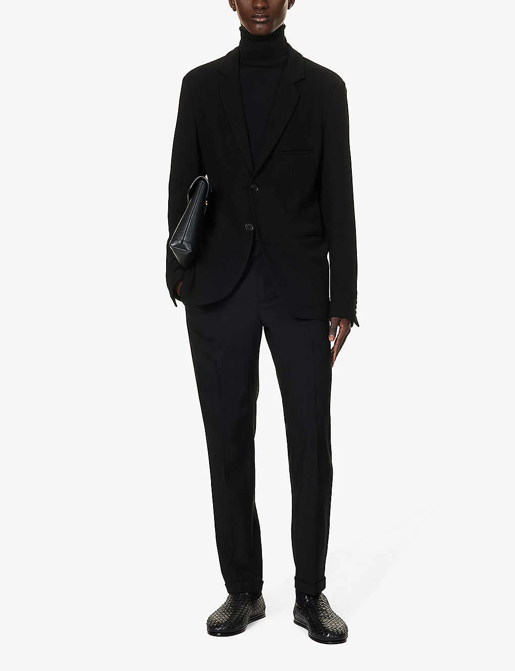 Giorgio Armani Single-breasted Notched-lapel Wool-blend Jacket 2 Giorgio Armani Single-breasted Notched-lapel Wool-blend Jacket - Image 2