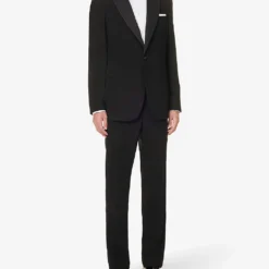 Giorgio Armani Regular-fit Single-breasted Wool Suit 10 Giorgio Armani Regular-fit Single-breasted Wool Suit -Default Template 4 R04173389 BLACK ALT02