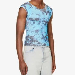 All-over Print Ribbed Relaxed-fit Woven Tank Top 7 All-over Print Ribbed Relaxed-fit Woven Tank Top -Default Template 4 R04173411 FACES ALT02