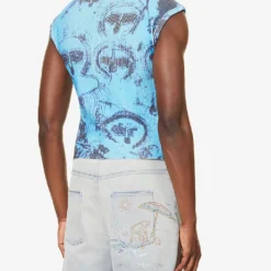 All-over Print Ribbed Relaxed-fit Woven Tank Top 8 All-over Print Ribbed Relaxed-fit Woven Tank Top -Default Template 4 R04173411 FACES ALT03