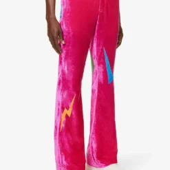 Pyjama Graphic-print Relaxed-fit Velour Jacket -Default Template 4 R04173433 FUCSIA ALT02