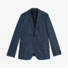 Ted Baker Tyrusj Slim-fit Single-breasted Linen And Wool-blend Suit Jacket