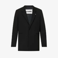 Jil Sander Hook-embellished Single-breasted Relaxed-fit Wool Jacket