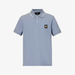BELSTAFF Logo-patch Regular-fit Cotton-piqué Polo Shirt