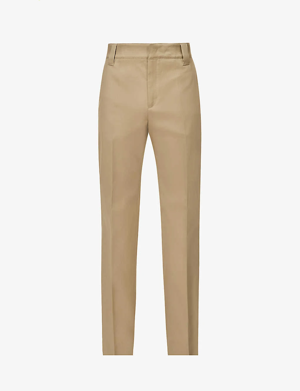 Valentino Brand-patch Pressed-crease Regular-fit Straight-leg Cotton Trousers 1 Valentino Brand-patch Pressed-crease Regular-fit Straight-leg Cotton Trousers