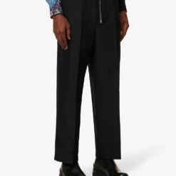 OAMC Base Drawstring-waistband Straight-leg Woven Trousers -Default Template 4 R04182174 BLACK ALT02