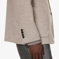 Lanvin Welt-pocket Notched-lapel Regular-fit Wool Jacket 10 Lanvin Welt-pocket Notched-lapel Regular-fit Wool Jacket -Default Template 4 R04182728 BEIGE ALT04