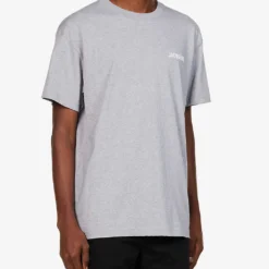 Jacquemus Le T-shirt Logo-print Organic Cotton-jersey T-shirt -Default Template 4 R04182862 GREY ALT02