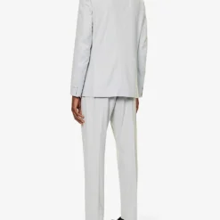 ELEVENTY Striped Drawstring-waistband Regular-fit Wool Suit -Default Template 4 R04187217 LIGHTBLUE ALT03