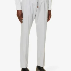 ELEVENTY Striped Drawstring-waistband Regular-fit Wool Suit -Default Template 4 R04187217 LIGHTBLUE ALT06