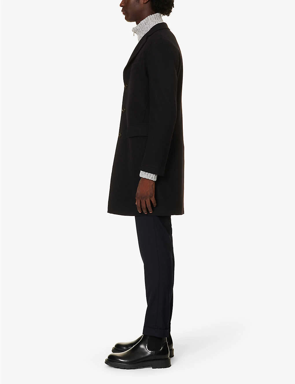 ELEVENTY Single-breasted Notched-lapel Regular-fit Wool-blend Jacket 3 ELEVENTY Single-breasted Notched-lapel Regular-fit Wool-blend Jacket - Image 3