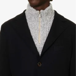 ELEVENTY Single-breasted Notched-lapel Regular-fit Wool-blend Jacket 10 ELEVENTY Single-breasted Notched-lapel Regular-fit Wool-blend Jacket -Default Template 4 R04187281 NAVY ALT04