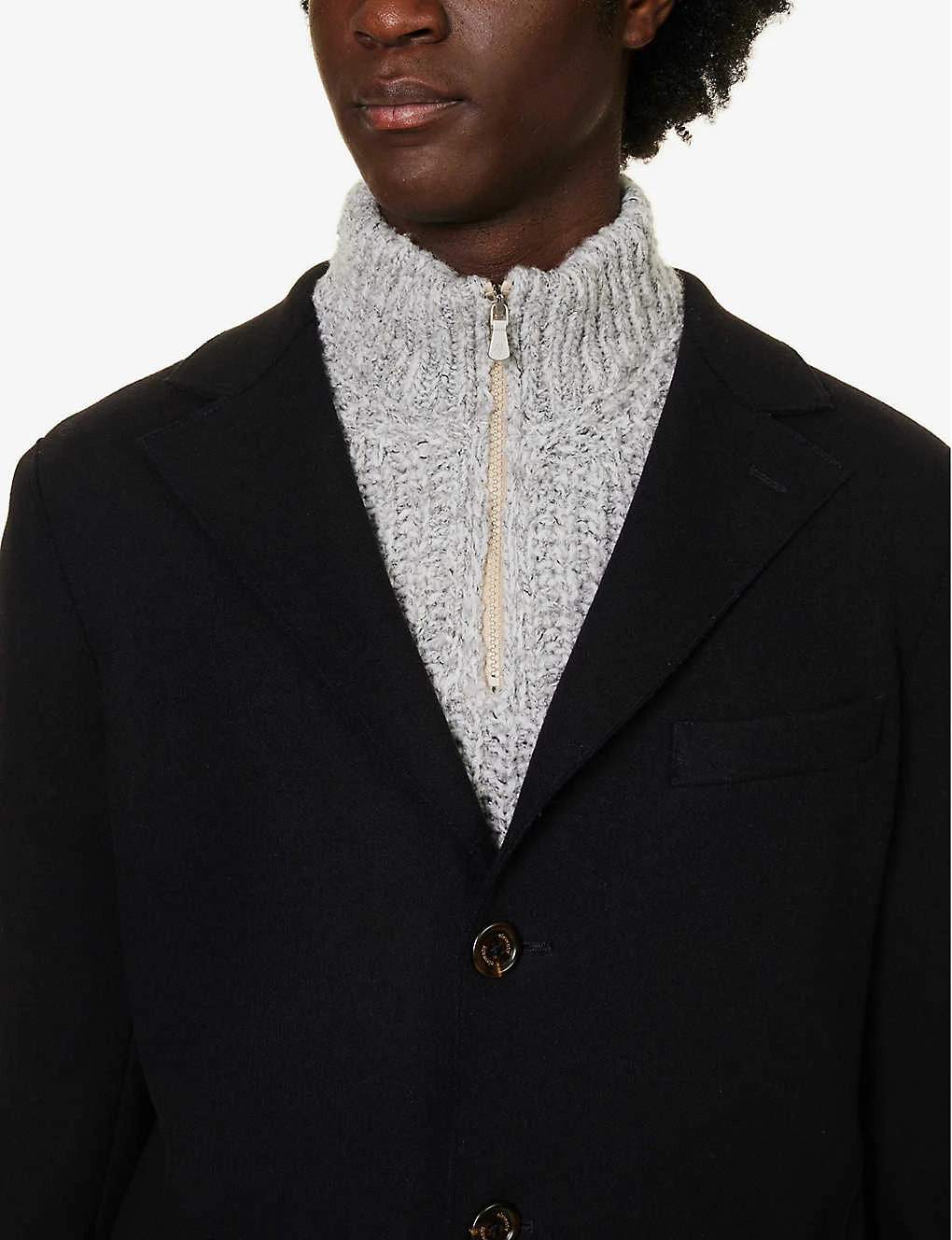 ELEVENTY Single-breasted Notched-lapel Regular-fit Wool-blend Jacket 5 ELEVENTY Single-breasted Notched-lapel Regular-fit Wool-blend Jacket - Image 5