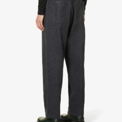 Jil Sander Elasticated-waist Tapered-leg Virgin-wool Trousers -Default Template 4 R04187949 LAVASTONE ALT03