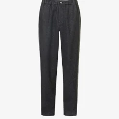 Jil Sander Elasticated-waist Tapered-leg Virgin-wool Trousers
