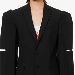 Icarus Padded-shoulder Slim-fit Wool Blazer -Default Template 4 R04190815 BLACK ALT04