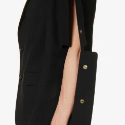 Icarus Padded-shoulder Slim-fit Wool Blazer -Default Template 4 R04190815 BLACK ALT05