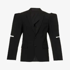 Icarus Padded-shoulder Slim-fit Wool Blazer