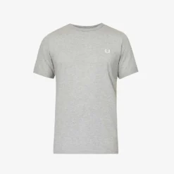 Fred Perry Brand-print Crewneck Cotton Jersey T-shirt