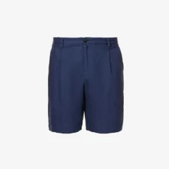 Sunspel Pleated Mid-rise Linen Shorts