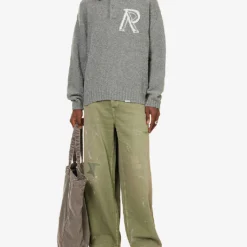 Represent Initial Long-sleeved Wool-blend Polo Shirt -Default Template 4 R04195322 GREY ALT01