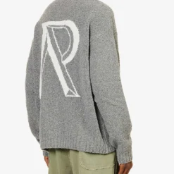 Represent Initial Long-sleeved Wool-blend Polo Shirt -Default Template 4 R04195322 GREY ALT03