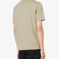 Emporio Armani Brand-print Crewneck Cotton-jersey T-shirt -Default Template 4 R04196956 VERDEMILITARE ALT03