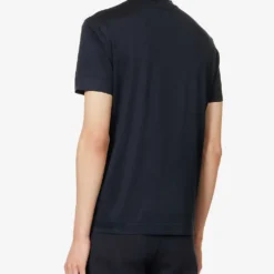 Emporio Armani Logo-embroidered Crewneck Jersey T-shirt -Default Template 4 R04196965 BLUNAVY ALT03