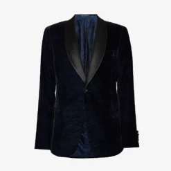 Emporio Armani Shawl-collar Single-breasted Velour Tuxedo Jacket